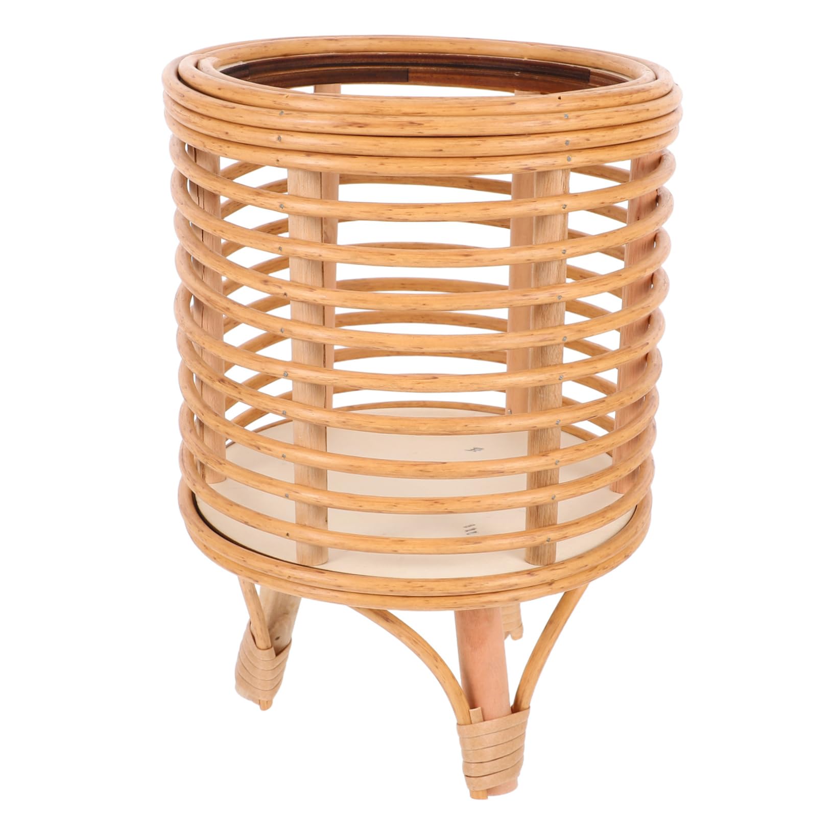 Panier woven boho pour intérieur et extérieur avec support de plante rotin