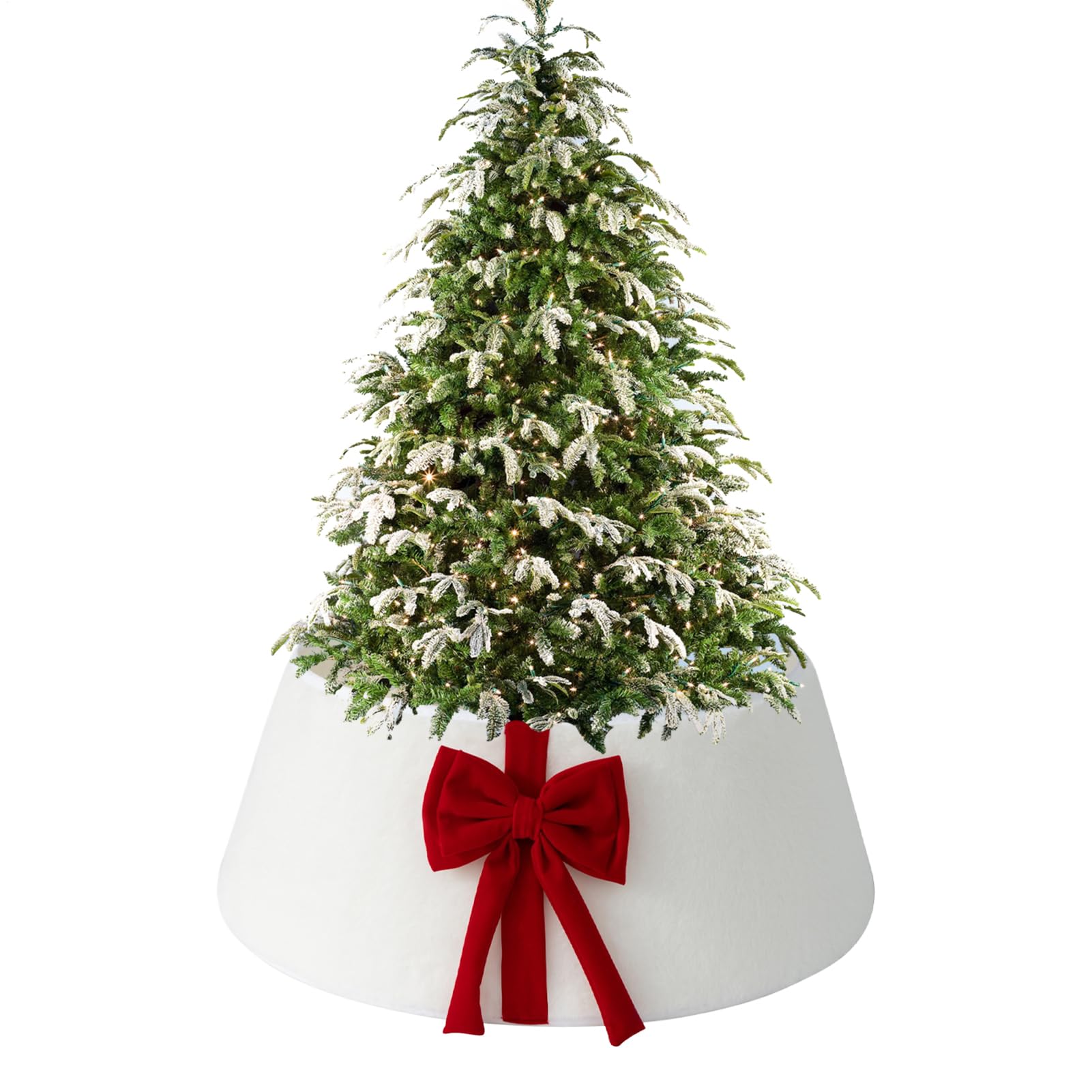 Collier esthétique d'arbre de Noël en peluche douce pour décoration intérieure