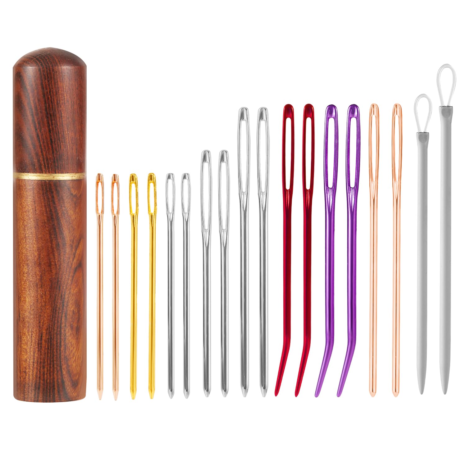 19pcs Large Eye Sewing Needles Kit