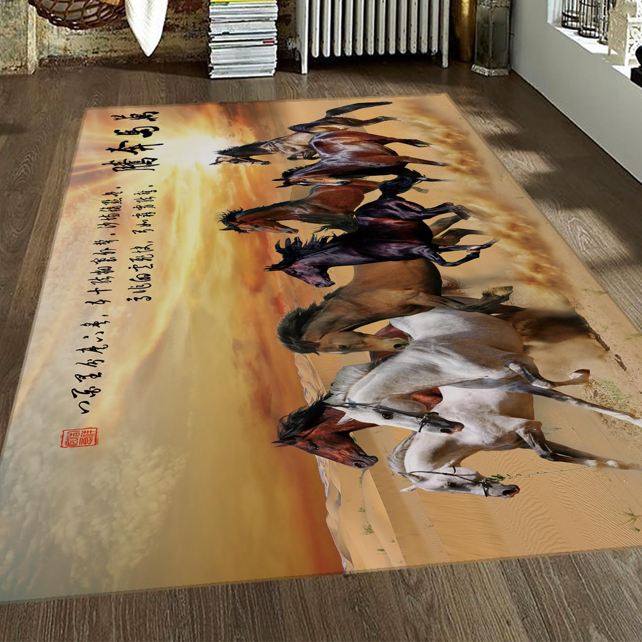 Tapis calligraphie chinoise 60x120cm idéal pour sublimer une entrée ou un salon