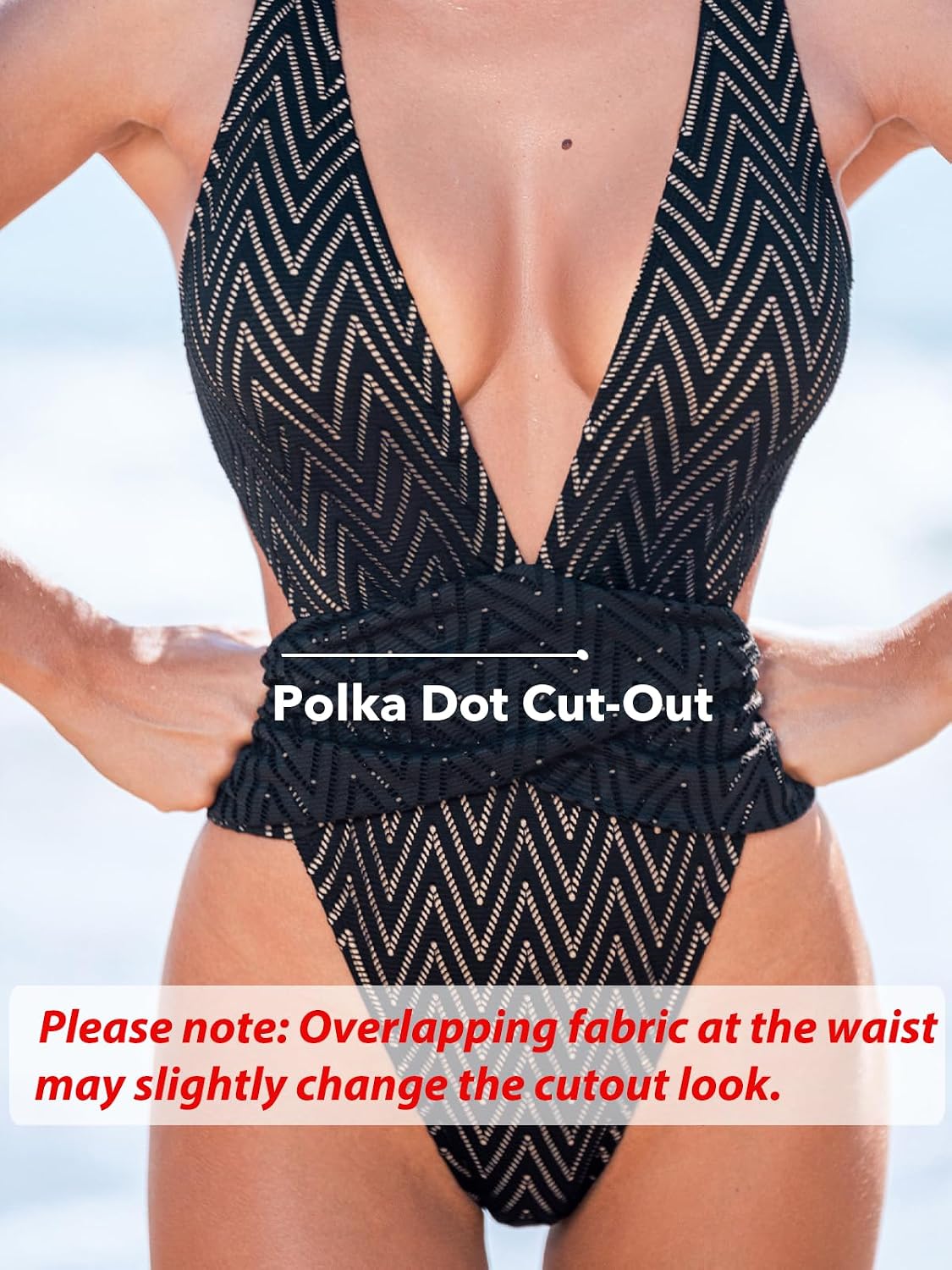 CUPSHE Women's Monokini One Piece Swimsuit Plunging V Neck High Cut | Wide Straps, Crisscross Open Back, Removable Soft Cups, Wrap Waist, Extra Cheeky Coverage, Sexy Bathing Suit