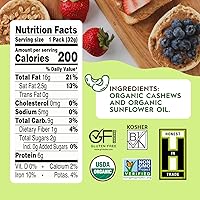 Vista 2 de Once Again Organic Cashew Butter Packets - Individual Nut Butter Packets - No Sugar or Salt Added Snack Pouches - Single Serve Squeeze Packs