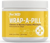 Vista 8 de Pet MD Wrap A Pill Paste - Pastilla con sabor a tocino para perros, crea un bolsillo para ocultar pastillas y medicamentos, 59 porciones
