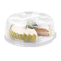 Snips – Porta Torta con Coperchio Délice, 4 Chiusure, Piatto Porta Torte, Crostata, Dolci con Campana e Manico Ergonomico, Altezza 9×28 Diametro Bianco Made in Italy