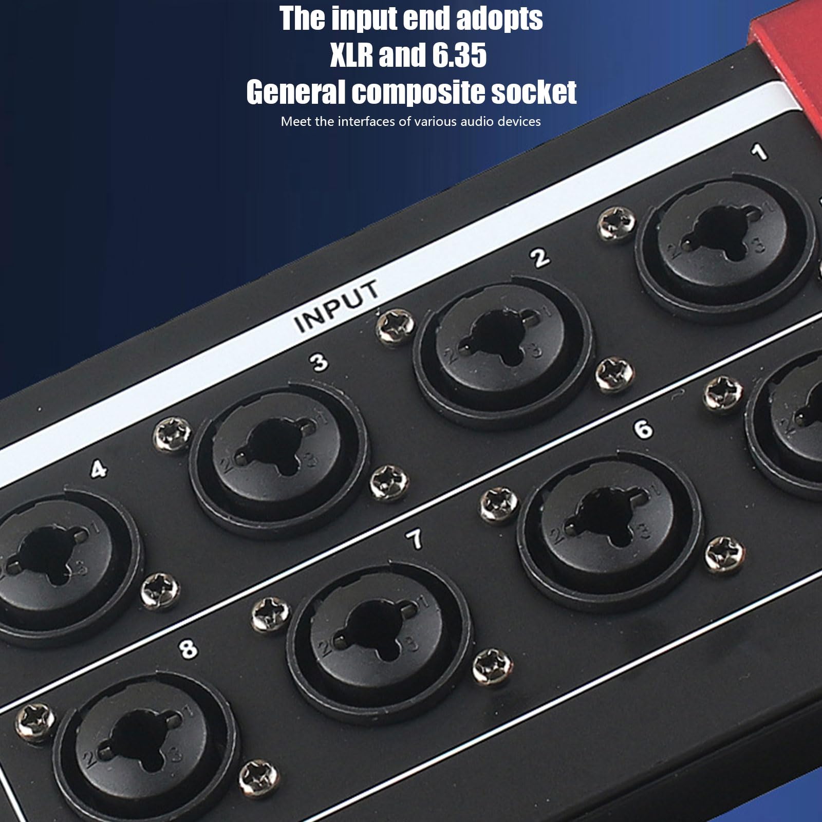 Combinador de sonido de concierto de 8 canales con marco de metal de alta calidad, plan transportable para músicos, técnicos de eventos, combinador de metal para conciertos