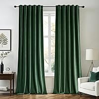 Vista 150 de MIULEE Cortinas de terciopelo de 63 pulgadas de largo, 2 paneles de cortinas opacas de lujo para dormitorio, sala de estar, cortinas de ventana