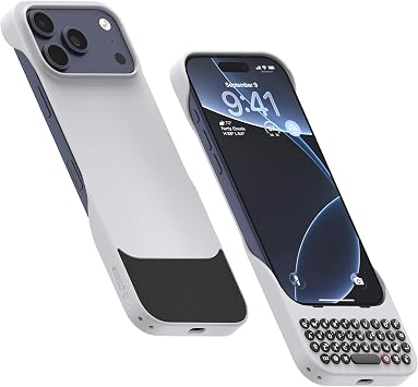 Clicks Keyboard Case for iPhone 17 Pro Max - Wireless Charging - Smoke | For Premium Typing Experience, Compatible with Magnetic Wireless Charging - Faster, Accurate Typing, Charge as Normal - Smoke