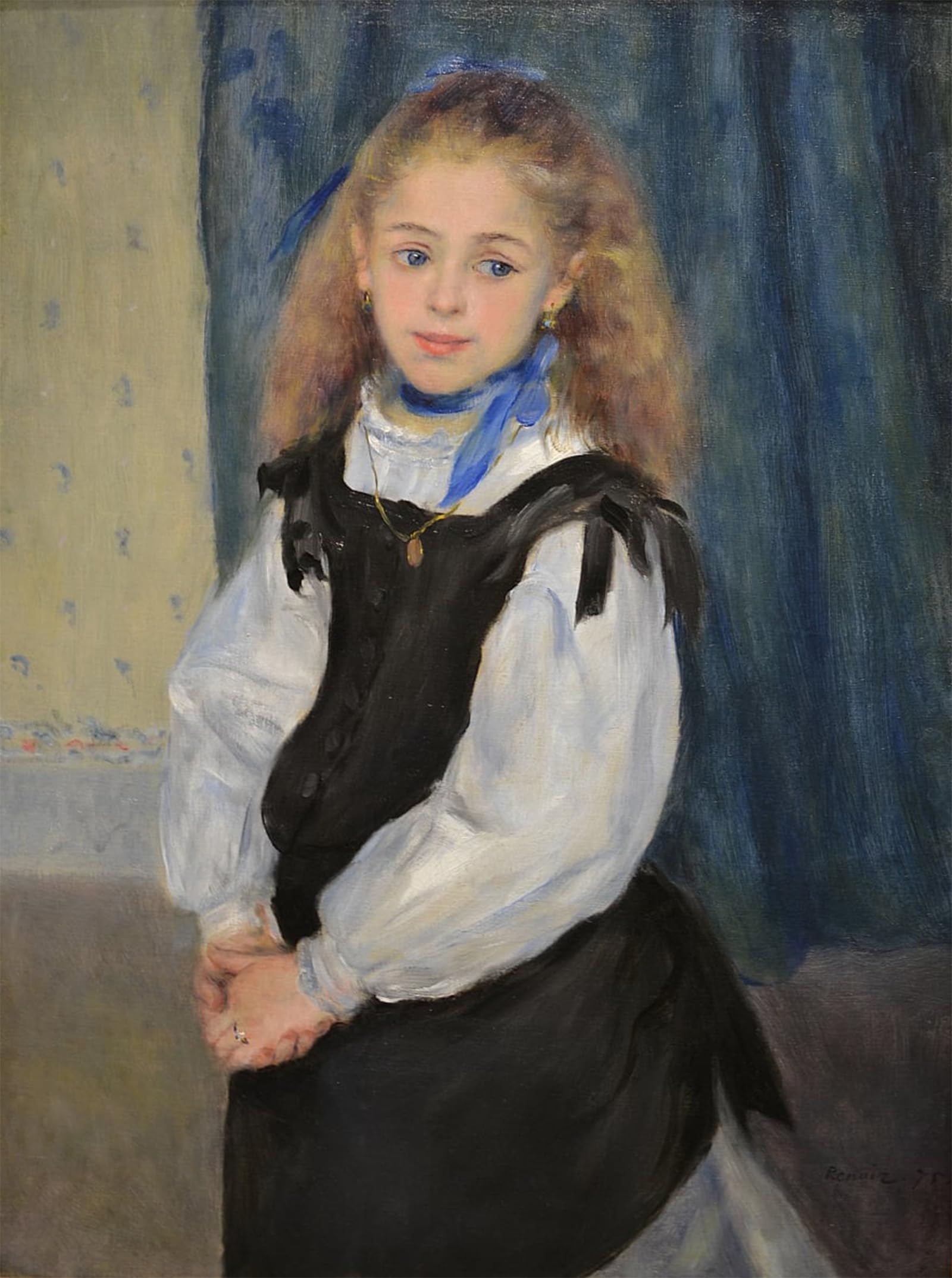 POSTERIIk Famous Animal Posters Vintage Picture Portrait of Mademoiselle Legrand by Pierre Auguste Renoir Modern Wall Decor for Home Decor 60x90cm