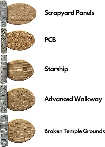 Miniatura 3 de Sci-Fi - Paquete de 5 rodillos de textura para arcilla, D&D, Pathfinder, Warhammer 40k, RPG, miniaturas, mesa, cerámica, pastelería, plástico