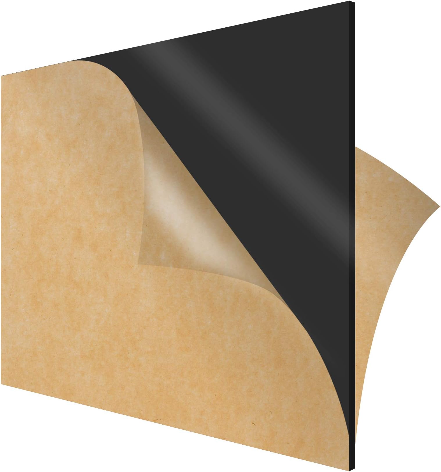 SimbaLux Acrylic Sheet Black Opaque Cast Plexiglass 12” x 12” Square Panel 1/4” Thick (6mm) Plastic Plexi Glass Board with Protective Paper for Signs, DIY Display Projects, Craft, Easy to Cut