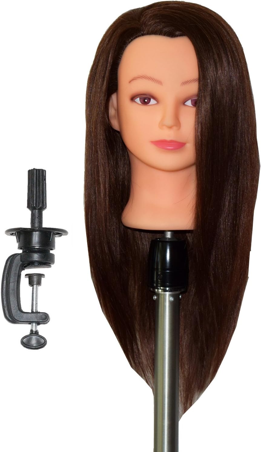 HairZtar (65% HUMAN HAIR) 22" Mannequin Head Hairdresser Training Head Manikin Cosmetology Doll Head - (TRACY+C)