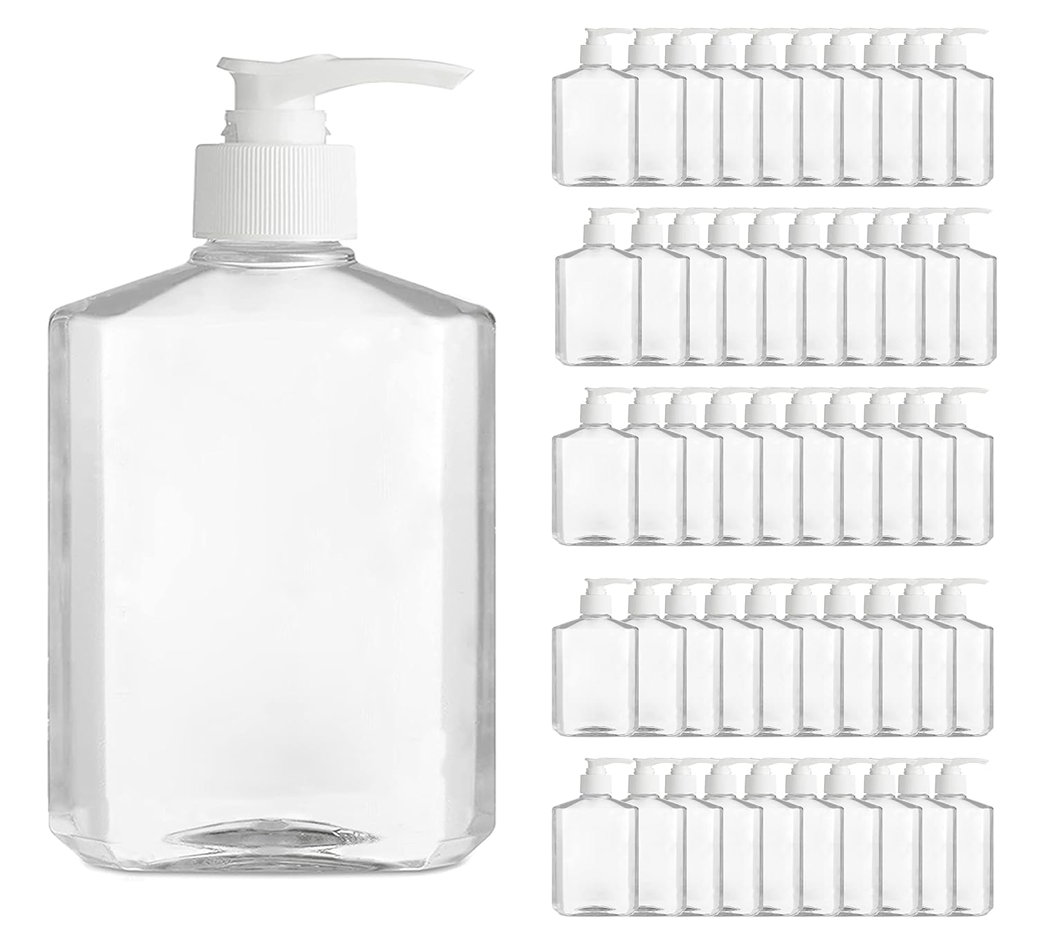 PQS 8 OZ Refillable Travel Bottles w/Dispenser Pump - Liquids/Gels/Lotions (Empty Bottles) (800 Bottles)