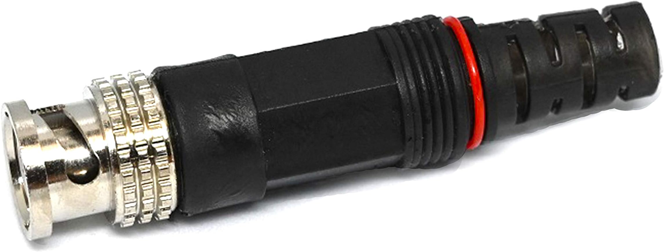 DURAXO Bnc Male Connector for CCTV Camera (Pack of 10, Black - Gold)