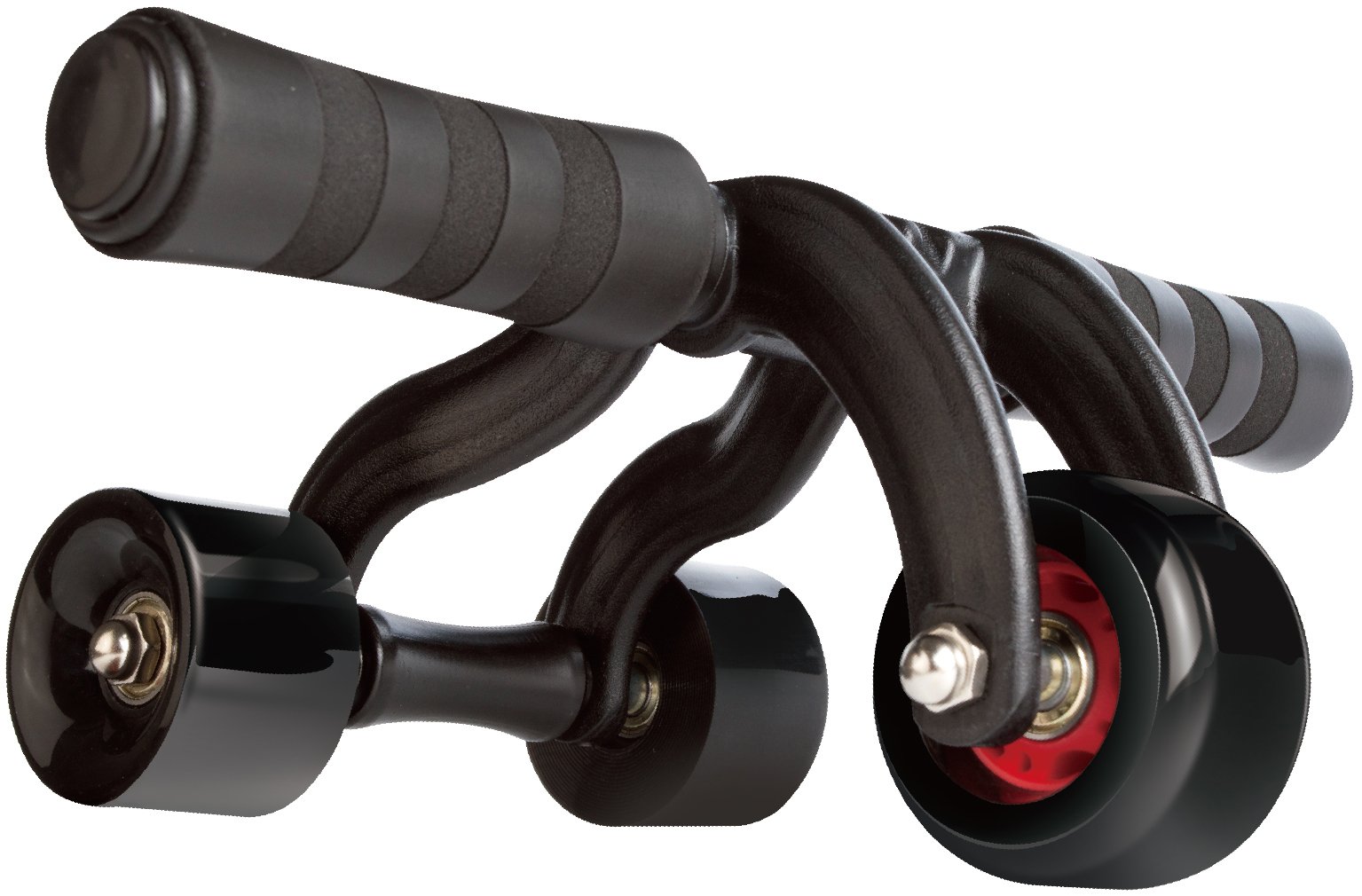 NR-2273 Abdominal Roller, 3 Wheel Exerciser, Black