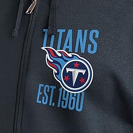 Junk Food Clothing x NFL - Tennessee Titans - MVP Zip Hoodie - Unisex Adult Full Zip Hooded Sweatshirt for Men and Women - Size Medium