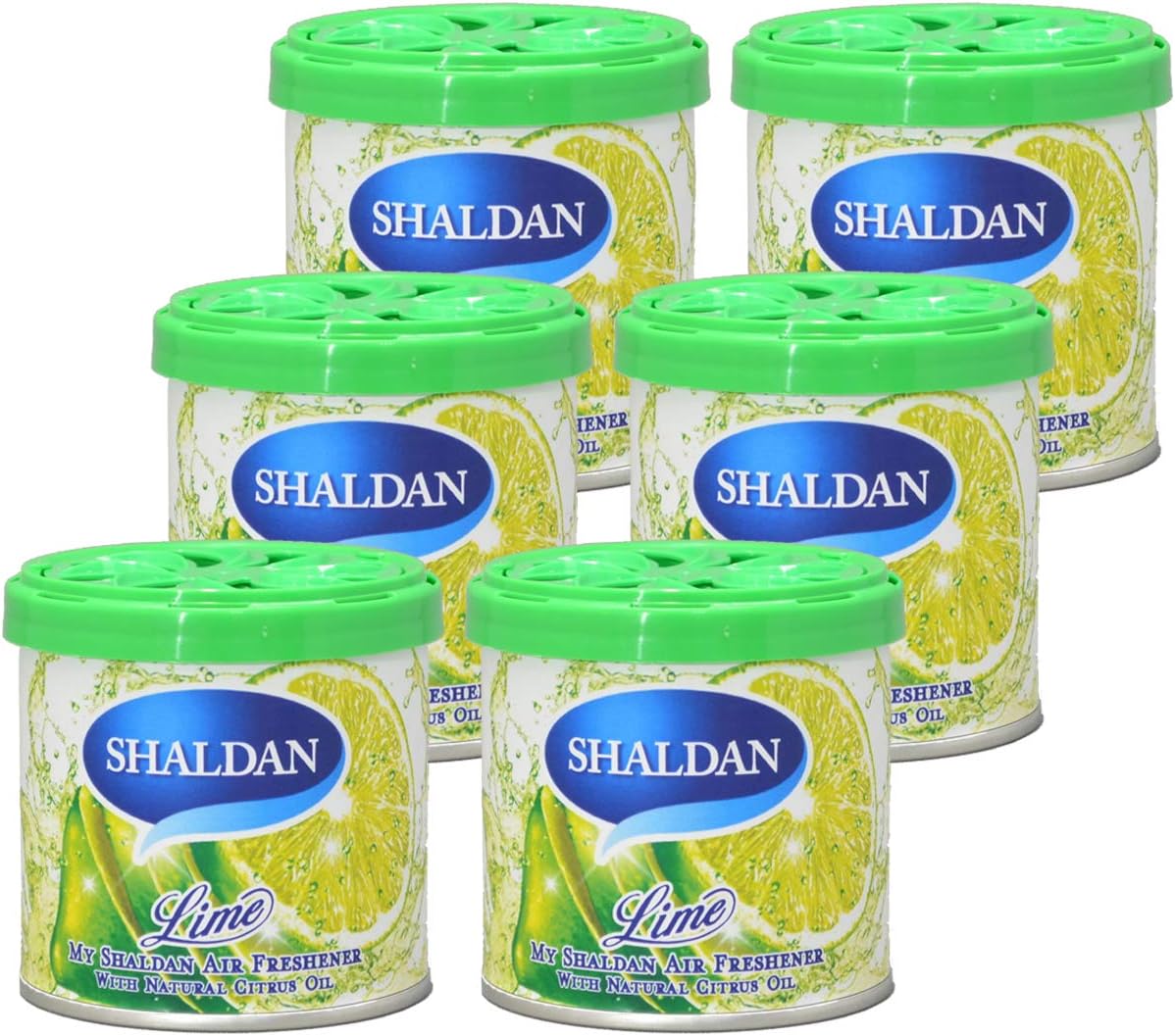 My Shaldan V8 Air Freshener Lime Scent (D41LI) - Quantity 6 Cans, and YirehStore Finger Heart Hanging Freshener
