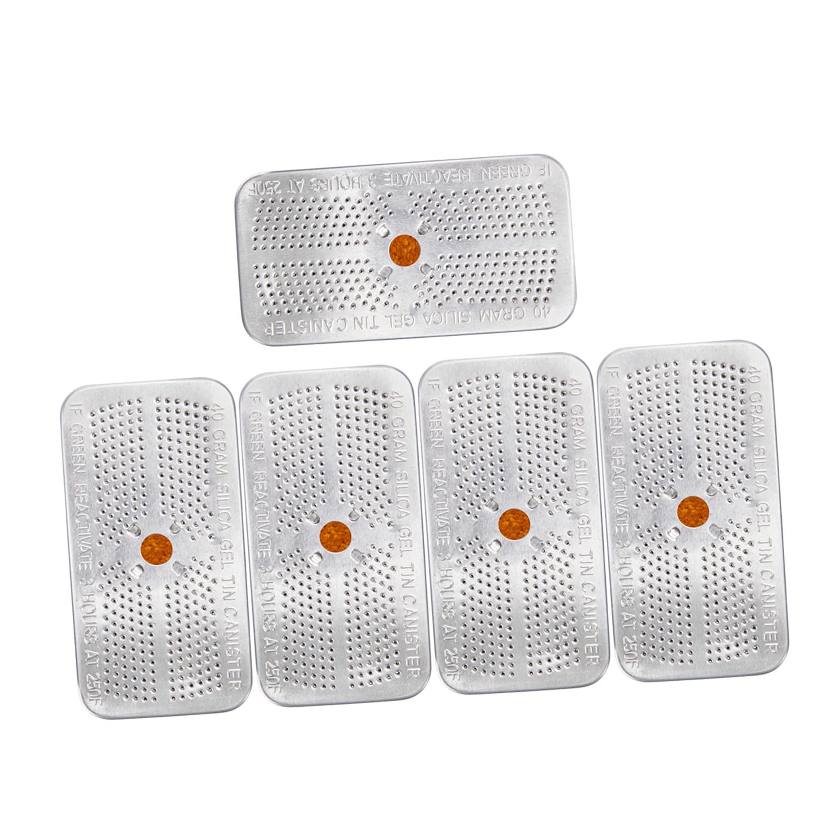 Essiccante in Gel di Silice 40g, 5 Pezzi, Barattolo in Alluminio Arancia