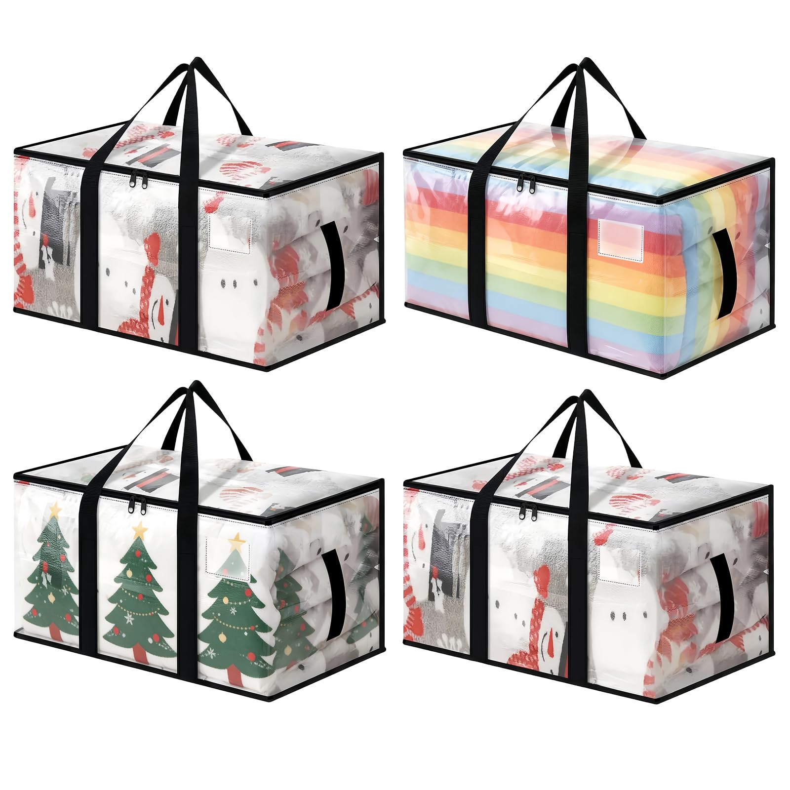 4 Pack 90L Moving Bags Heavy Duty Storage Bag, Extra-Large Storage Bins