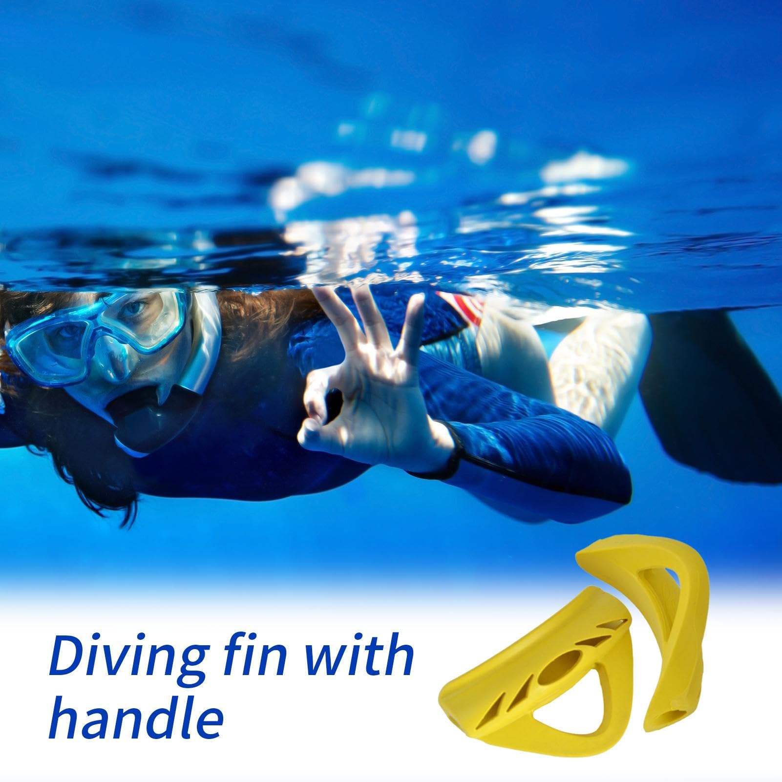 Maniglia per cintura per pinna da nuoto - Impugnatura per cintura per immersioni | 2 pezzi di pizzo scarpa in gomma tallone pinne | Set di sostituzione Attrezzature professionali per immersioni