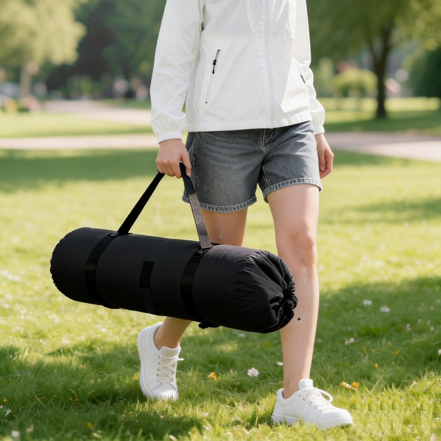 Heavy Duty 600D Oxford Camping Replacement Bag Extra Wide Opening & Adjustable Straps for Camping Chairs,Yoga Mats, Art Easels, Umbrellas, Folding Tables (1 Pack, Black, XL)