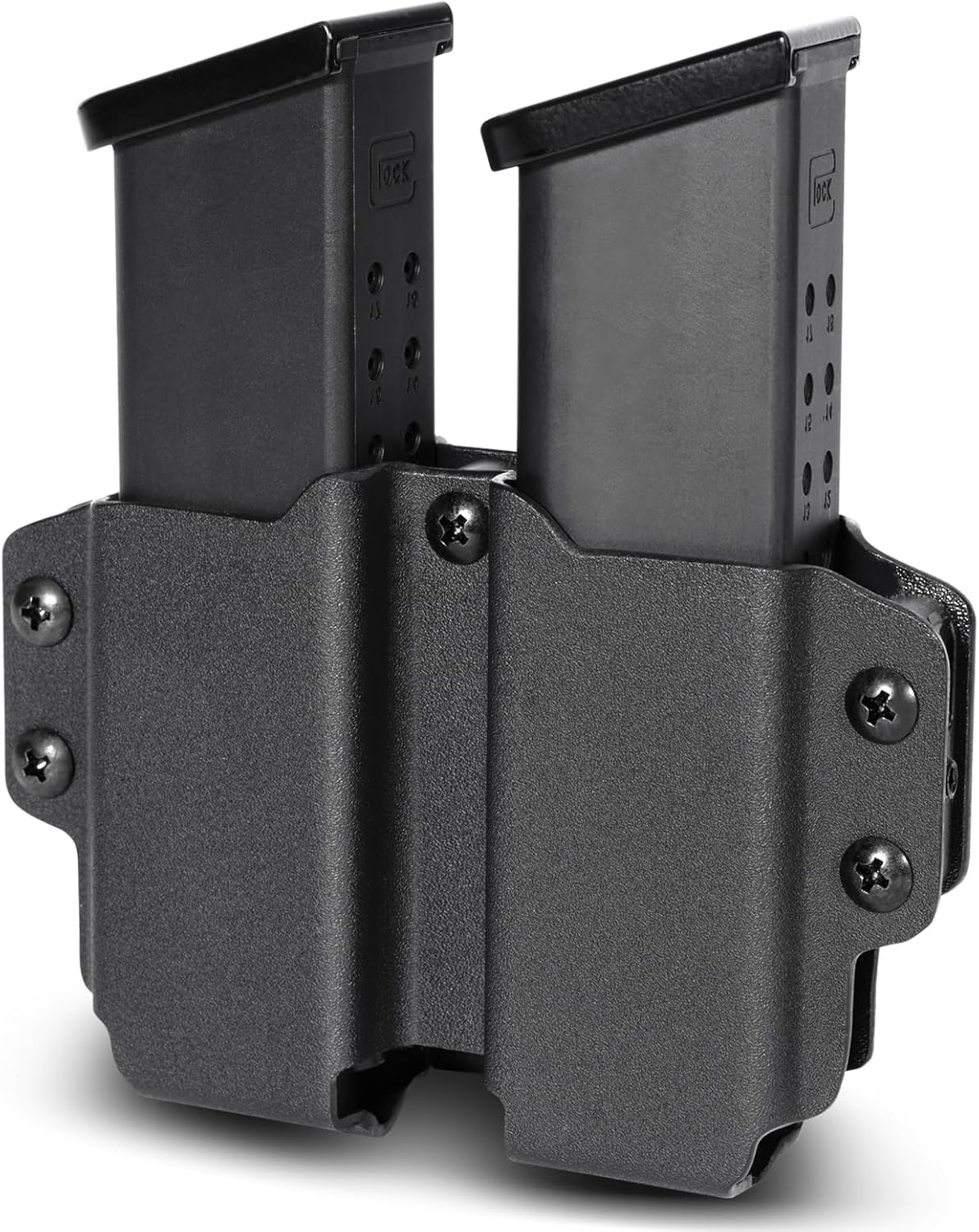 Kydex Magazine Holder,Forcenter OWB Double Magazine Pouch,Universal Magazine Holster for Glock/S&W/Ruger/Sig Sauer/Taurus/H&K/Springfield/CZ/1911 Mags - Image 8