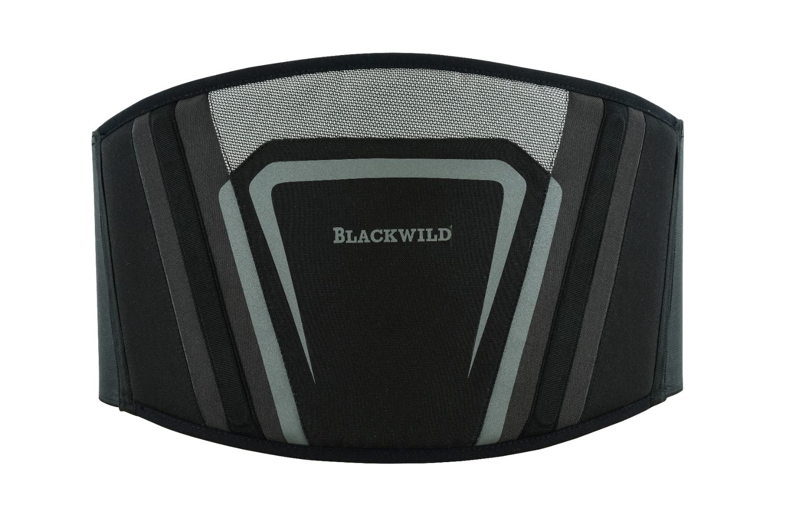 BLACKWILD Ceinture lombaire de moto | Ceinture lombaire pour homme et femme | Chauffe-reins, soutien lombaire, stabilisation efficace, gris noir