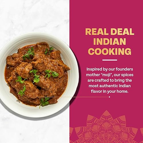 Vista 41 de Moji Masala Juego de especias indias – Paquete de 2 mezclas auténticas para pollo tandoori y coliflor Masala Cocina rápida, saludable, vegana