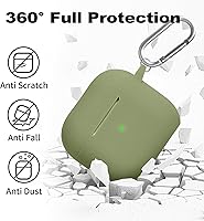 Vista 466 de Funda para AirPods Pro con kit de limpieza, funda de silicona suave para Apple AirPod Pro de 1ª/2ª generación, accesorios de funda AirPods Pro/Pro 2