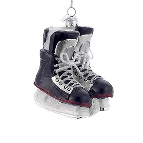 Noble Gems Kurt Adler 4-1/4-Inch Glass Ice Hockey Skates Ornament, Christmas
