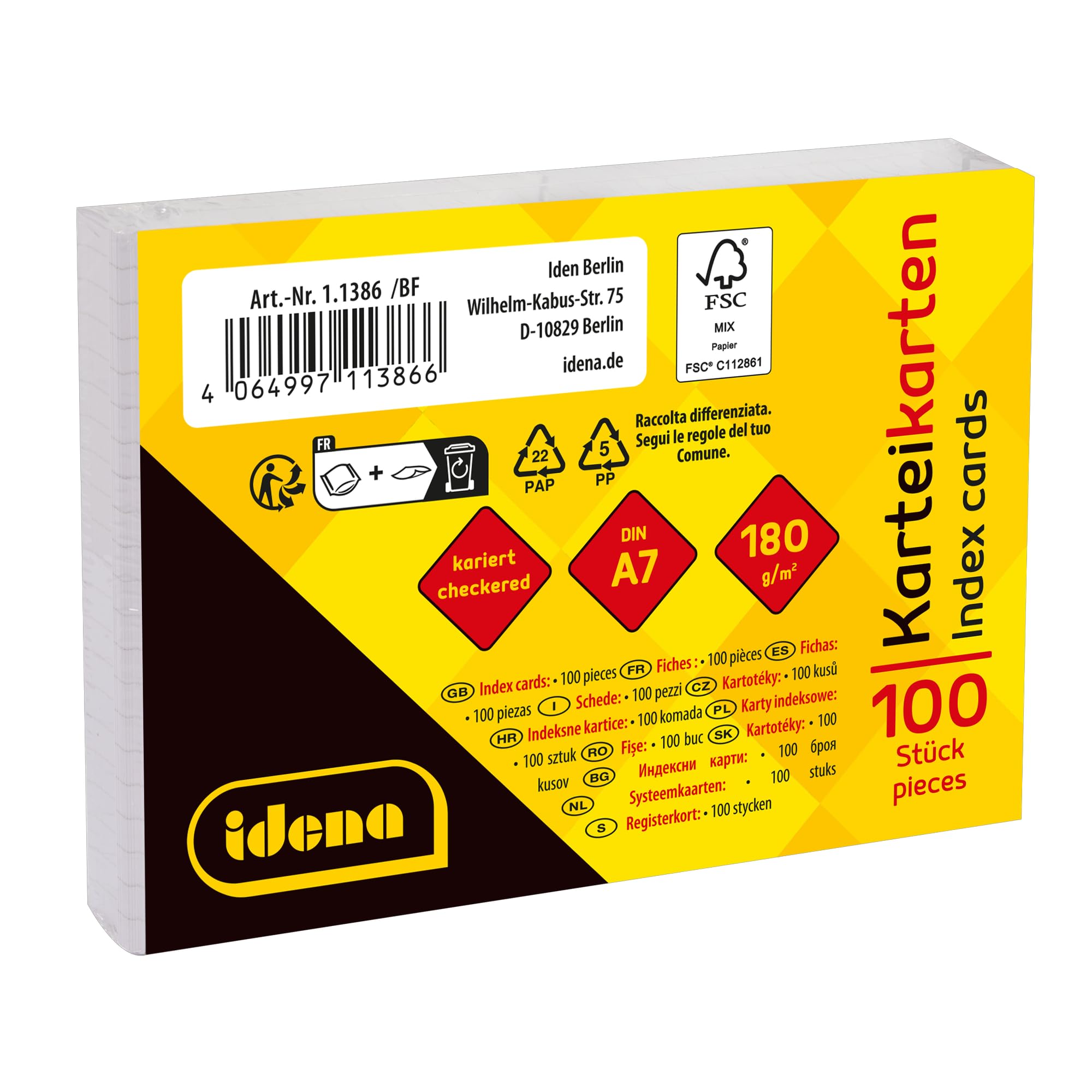 Idena Reißnägel vermessingt, 1000 Stück
