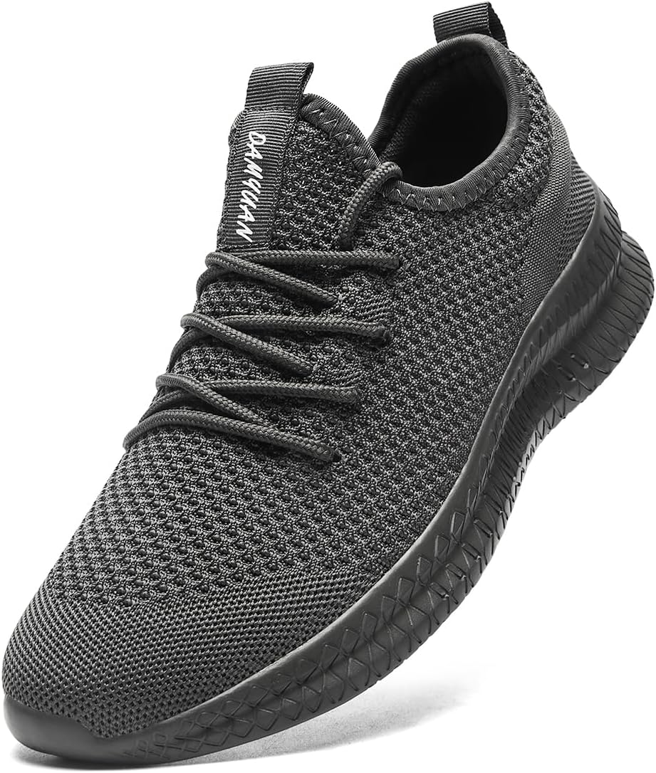 DLWKIPV Mens Slip On Shoes Tennis Walking Gym Athletic Running Fashion Sneakers Workout Footwear Casual Sport Outdoors Breathable Knitted Mesh Lightweight