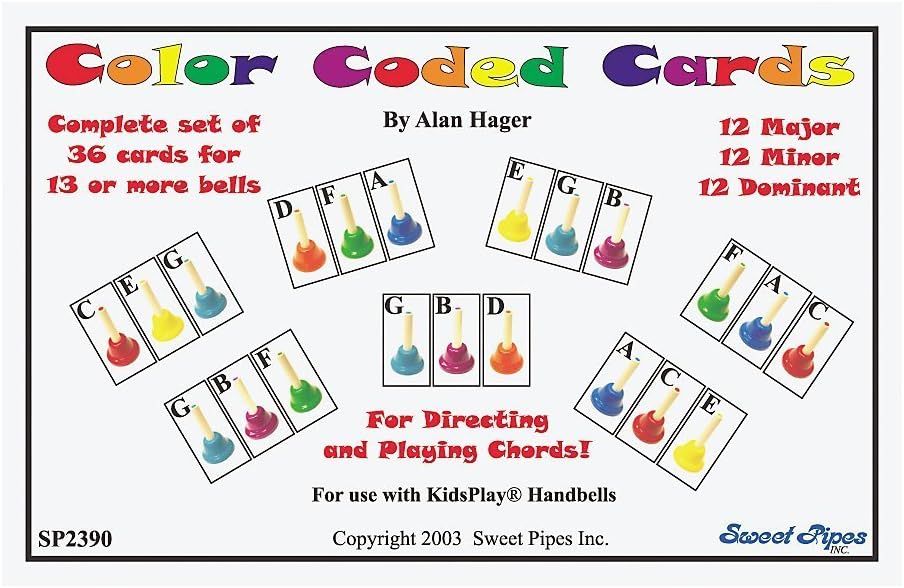 Rhythm Band Handbell Cards-36 Chords/20 Notes