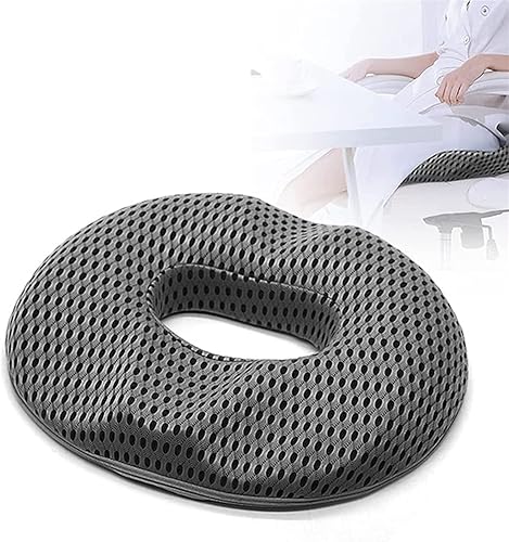 Miniatura 5 de GIENEX Cojín hemmoroide para silla de oficina, almohada de alivio del dolor de ciática para sentarse, cojines de espuma viscoelástica prémium para