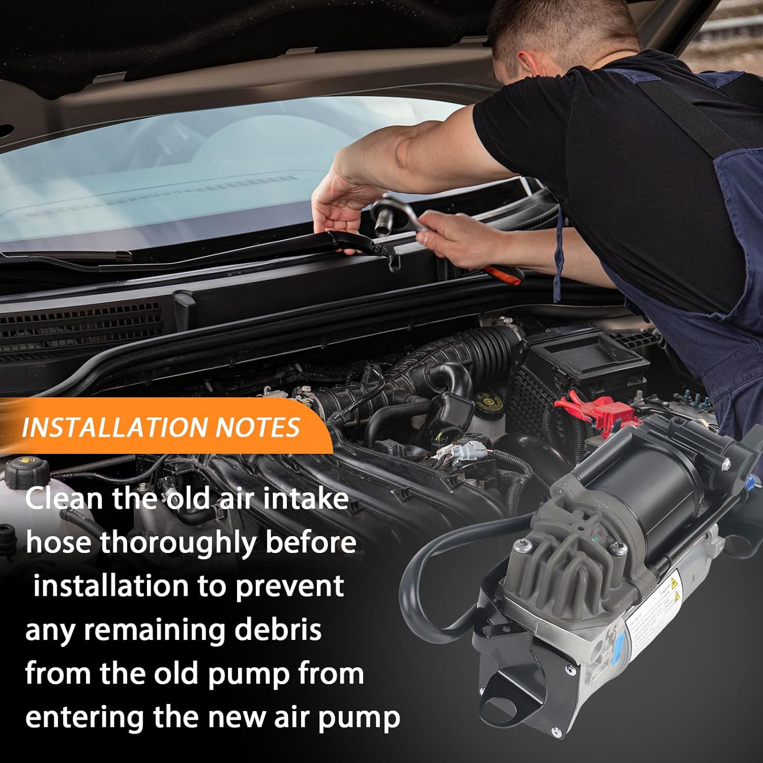 Air Suspension Compressor Pump Fit for 2010-2015 AMG CLS550 CLS400 E550 E250 E300 E350 E400 E63 W212 W218 Replace A2123200104 2123200104 949-925 949925