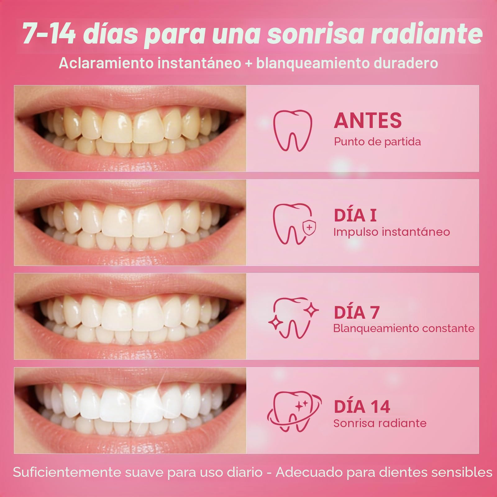 Lápiz Blanqueador Dental + Kit de Blanqueamiento con Férulas Inalámbricas - Eliminación Eficaz de Manchas de Café/Té - 5 Lápices Anti-sensibilidad - Teeth Whitening sin Dolor y Seguro para el Esmalte