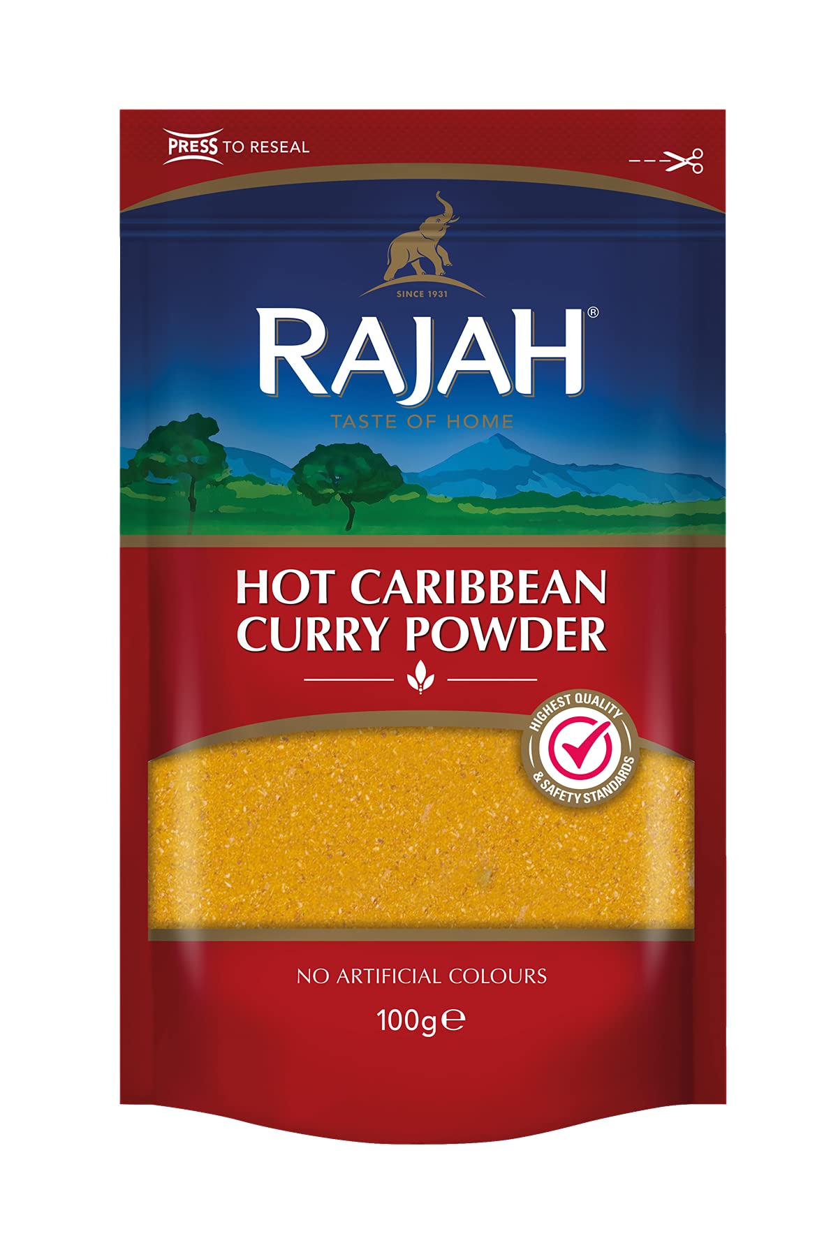 Rajah karibisches Curry Pulver Scharf - 100g - 8er-Packung