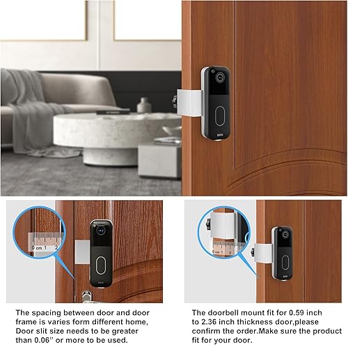 Miniatura 2 de Soporte de timbre Blink para timbre, soporte de montaje adhesivo para timbre de video Blink, soporte de puerta sin perforaciones, accesorios para el