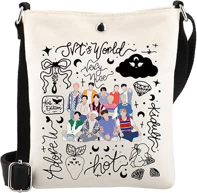 GOT7 Make-up-Tasche Aus Segeltuch – Ahgase Fan Merchandise, K-POP Geschenk | Mini-Tasche Für Kosmetik & Kleinigkeiten