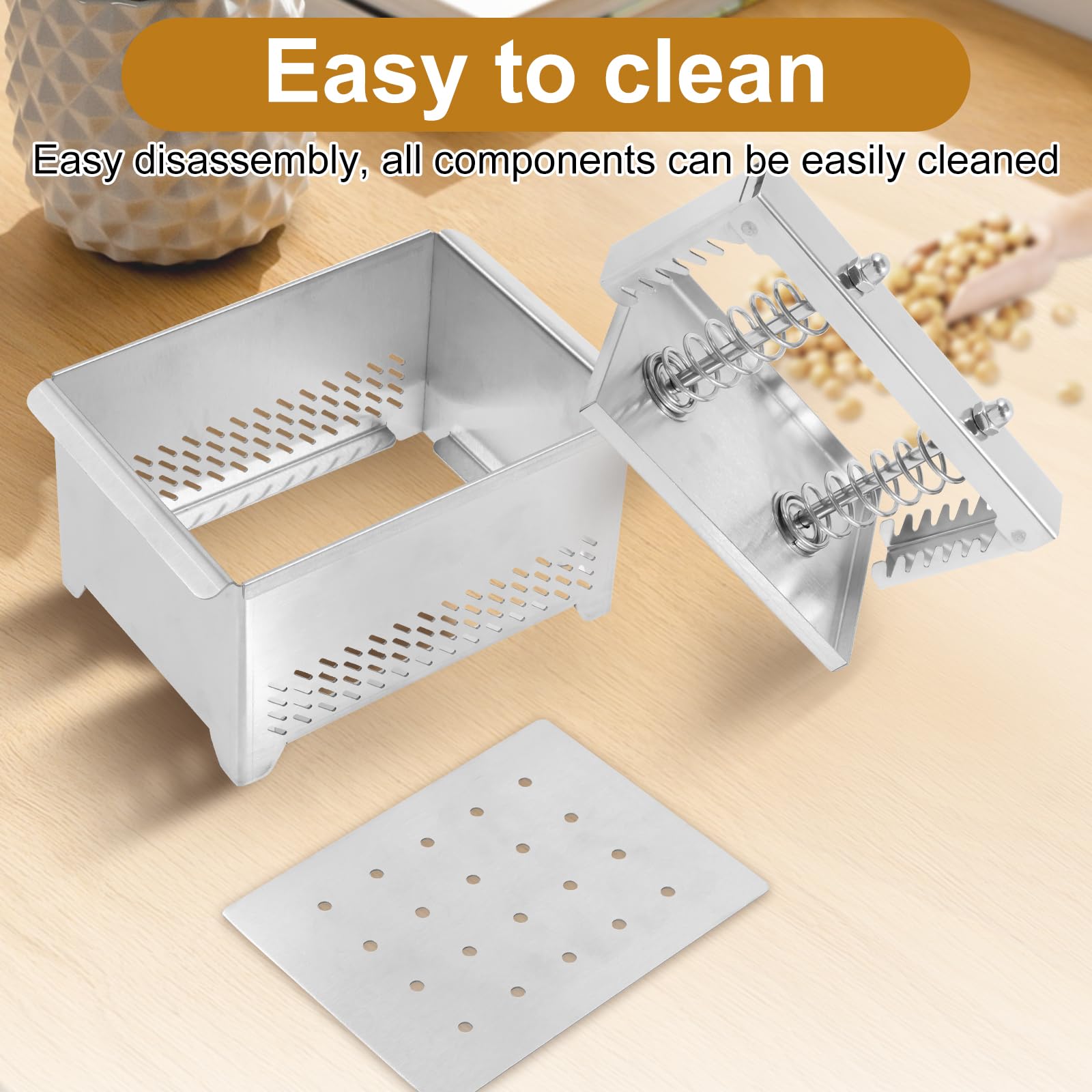 Edelstahl-Tofupresse – Praktische Form Zum Pressen Von Tofu Oder Käse, 16x12x9 Cm