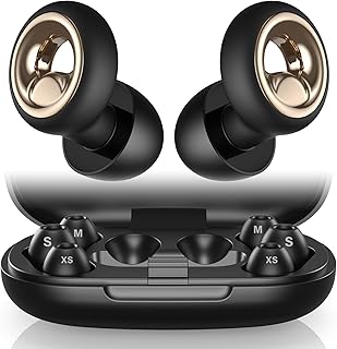 Ear Plugs for Sleeping Noise Cancelling, Reusable Silicone Ear Plugs for Noise Reduction, Soft Hearing Protection with 8 Ear Tips for Concerts, Work, Shooting, and Travel (Black)