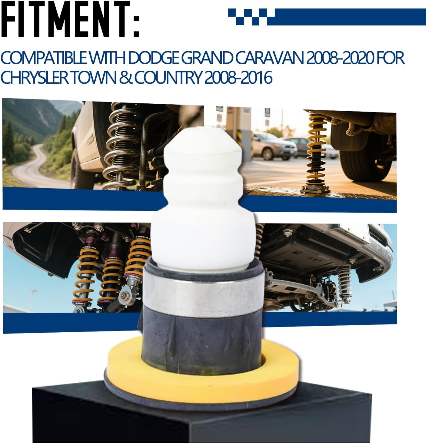 Bumper Suspension Springs 04721352AC Compatible with Dodge Grand Caravan 2008-2020 For Chrysler Town & Country 2008-2016 Replace 4721352AC