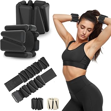 Ankle Weights for Women Men,Adjustable Wrist Weights Set of 21lb Each,Wearable leg weights/arm weights Wrist & Ankle Weights Bracelet for Yoga,Pilates,Running, Fitness,Physical Therapy
