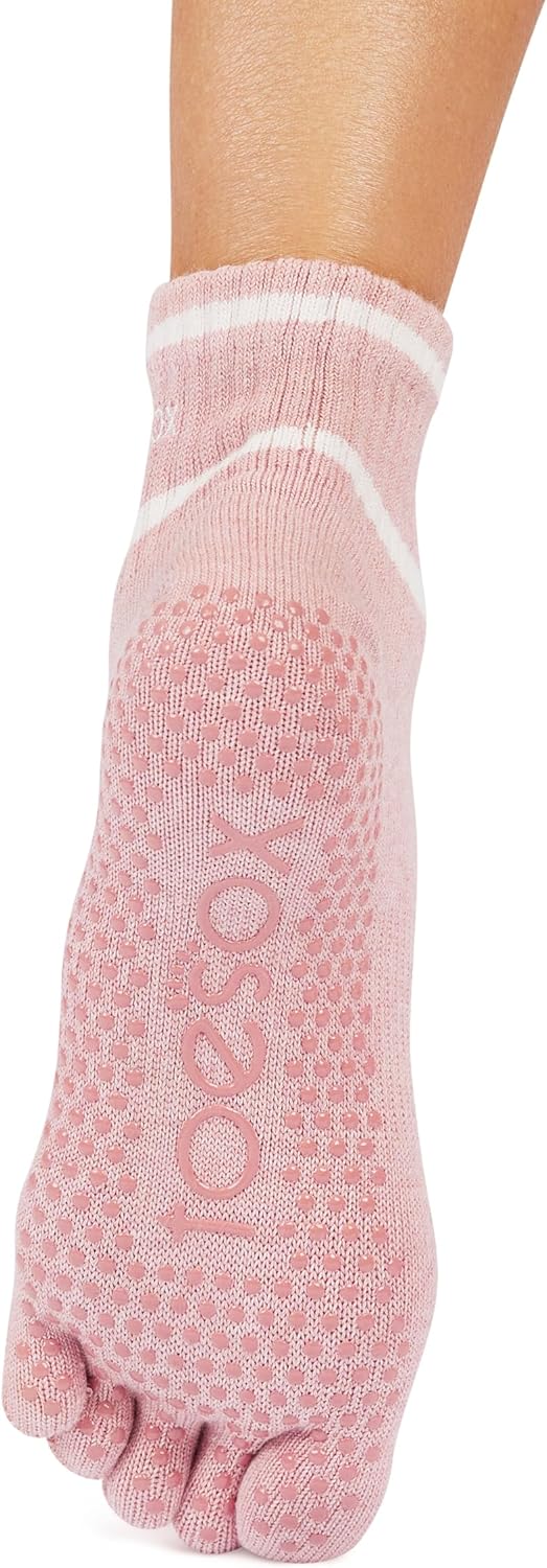 toesox Grip Full Toe Socks – Women's Toe Socks for Yoga, Pilates, Barre & Studio Workouts