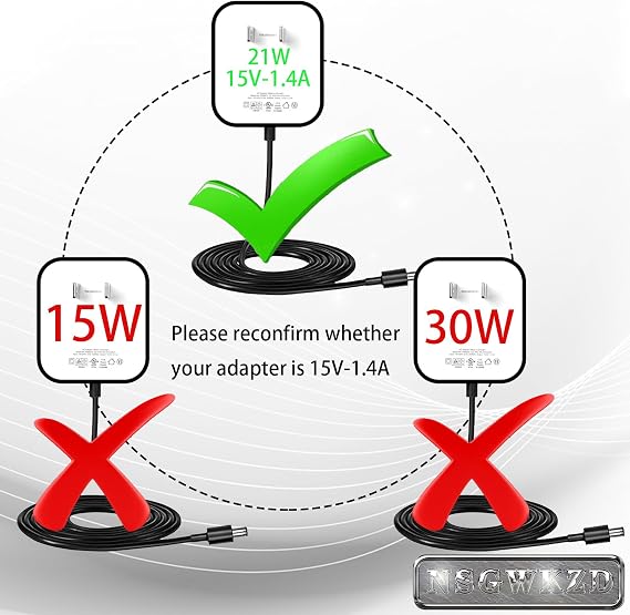 21W Power Cord Replacement for New Echo Show 5 (3rd Gen, 2023 Release), Echo Show (1st Gen, 2017 Release) Power Adapter Charger