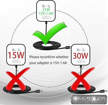 21W Power Cord Replacement for New Echo Show 5 (3rd Gen, 2023 Release), Echo Show (1st Gen, 2017 Release) Power Adapter Charger