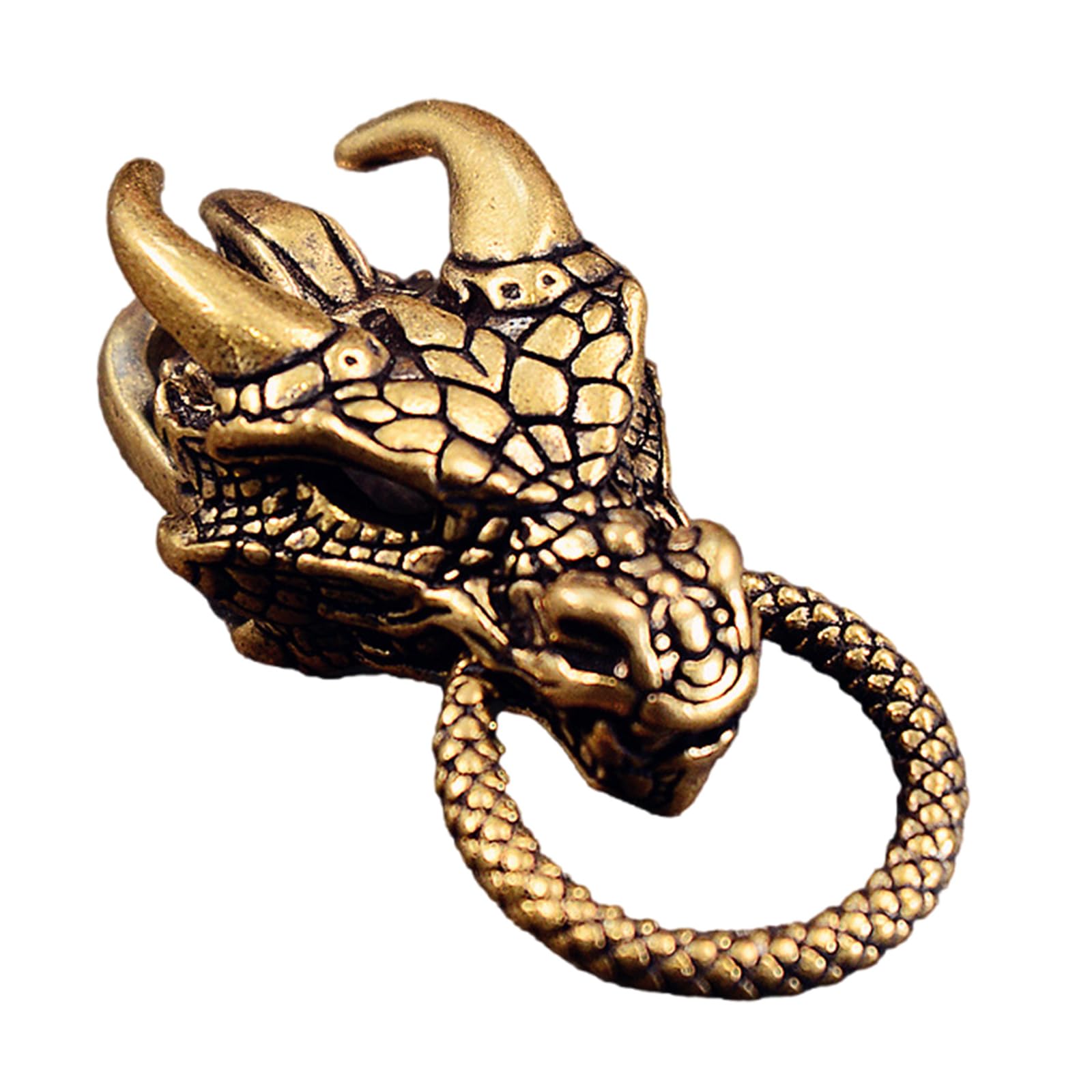 Yibozi Yellow Unique Artistic Dragon Metal Beads Pendant For Paracord And Enthusiasts Jewelry Making Paracord Bead