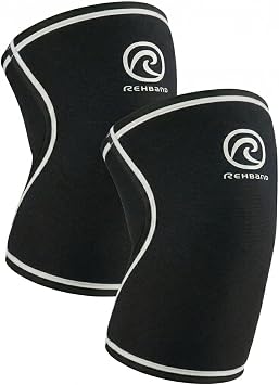 Rehband Original Knee Sleeve 7mm Neoprene Compression Knee Support, Ideal for Weightlifting, Powerlifting, Strongman & Fitness