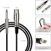 HOTEC Micrófono Dinámico Vocal Premium con Cable XLR Desmontable de 19 pies y Interruptor Encendido/Apagado (Negro Metálico) (H-W07) 3