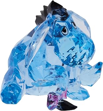 Enesco Facets Disney Winnie The Pooh Eeyore Sitting Figurine, 3 Inch, Blue