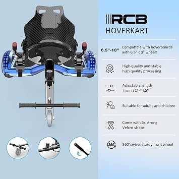 RCB hoverboards with seat hoverkart complete for children skateboard with set hoverboards with LED lights and Bluetooth gift for children